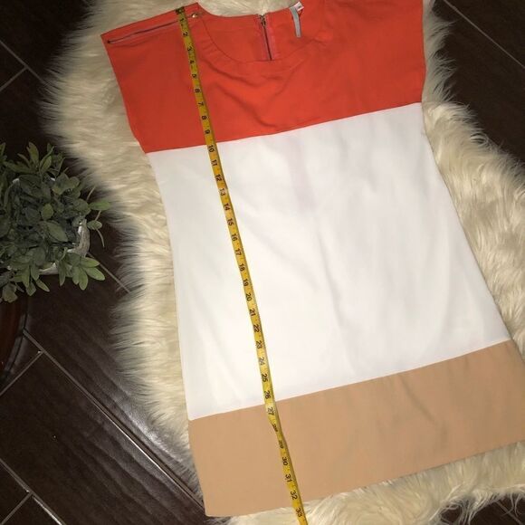 LuLus Flying Tri-Colors Coral Block Dress sz med - Picture 10 of 11